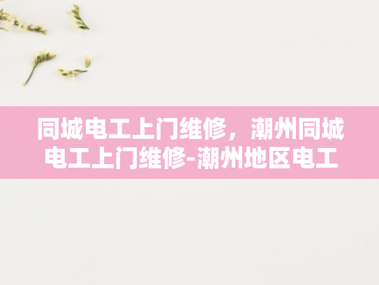 同城电工上门维修，潮州同城电工上门维修-潮州地区电工服务新体验，同城上门维修服务