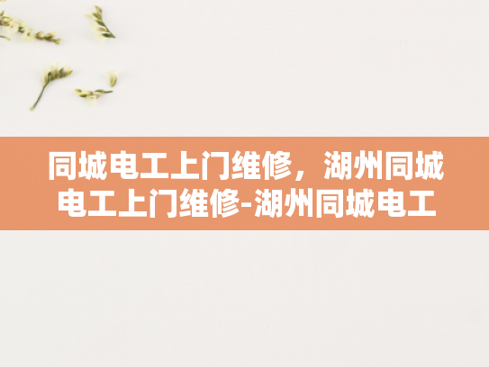 同城电工上门维修，湖州同城电工上门维修-湖州同城电工上门维修服务