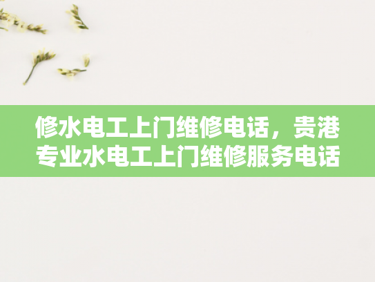 修水电工上门维修电话，贵港专业水电工上门维修服务电话-专业水电工上门维修服务，贵港地区您值得信赖的选择