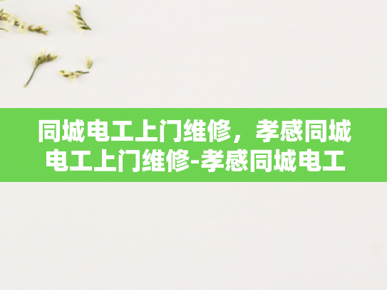 同城电工上门维修，孝感同城电工上门维修-孝感同城电工上门维修服务，您的家庭电器故障的及时解决者