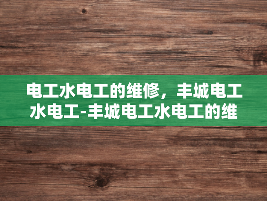 电工水电工的维修，丰城电工水电工-丰城电工水电工的维修服务，专业与效率并重