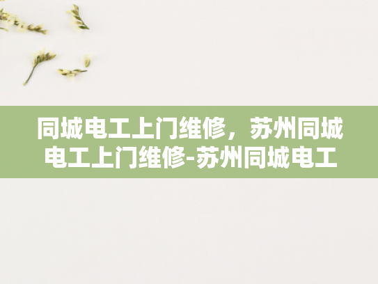 同城电工上门维修，苏州同城电工上门维修-苏州同城电工上门维修服务，快速响应，专业可靠