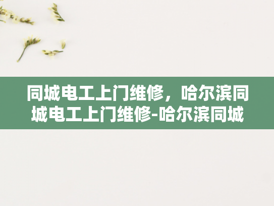 同城电工上门维修，哈尔滨同城电工上门维修-哈尔滨同城电工上门维修服务