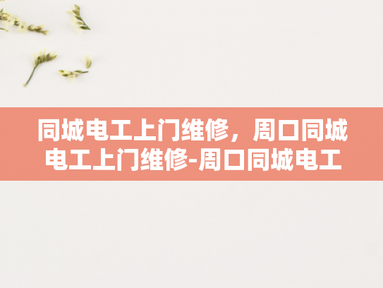 同城电工上门维修，周口同城电工上门维修-周口同城电工上门维修服务，快速响应，专业保障