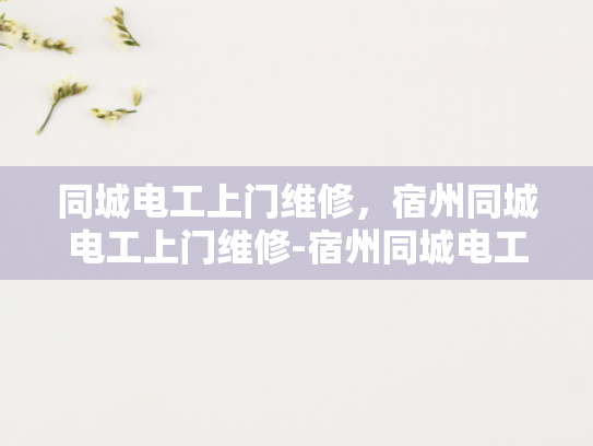 同城电工上门维修，宿州同城电工上门维修-宿州同城电工上门维修服务，快速响应，专业保障